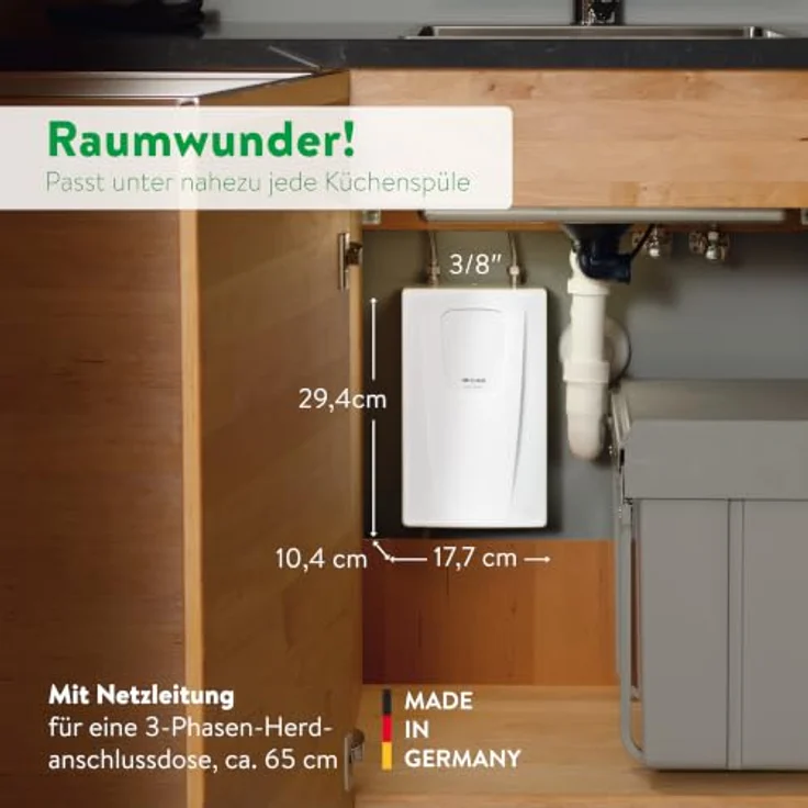 CLAGE CDX11-U, Küchen-Durchlauferhitzer 11 kW mit elektronischer Regelung, energieeffizient und wartungsfreundlich – Bild 4