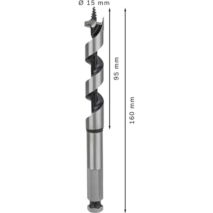 Bosch Professional Holzschlangenbohrer mit 1-4''-Sechskantschaft (Ø 15 mm) – Bild 3