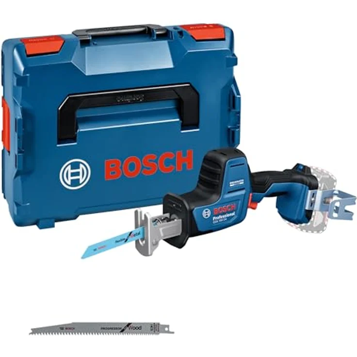 Bosch Professional GSA 18V-24, Akku Säbelsäge mit S922EF & S2345X, kompakt und vibrationsarm, inkl. Leiterhaken-Set und L-BOXX – Bild 1