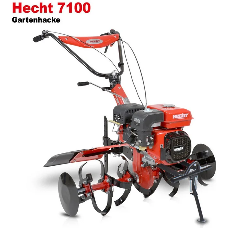 Hecht HECHT 7100 Benzinmotorhacke Gartenfräse mit Anhänger, 7 PS, 104,2 cm Arbeitsbreite, 3 Vorwärtsgänge, Stahlgehäuse