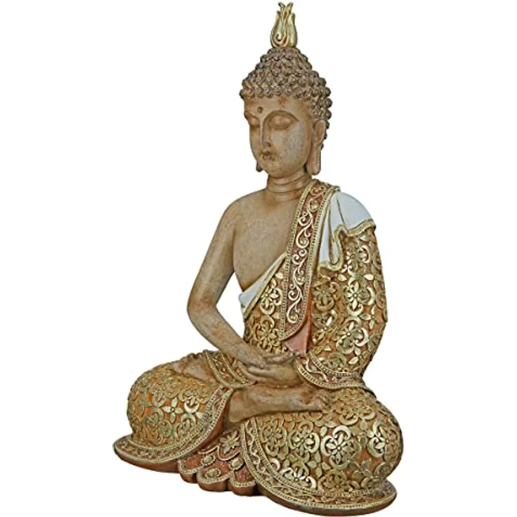 GILDE Figur Skulptur Buddha - sitzend - Höhe 29 cm – Bild 3