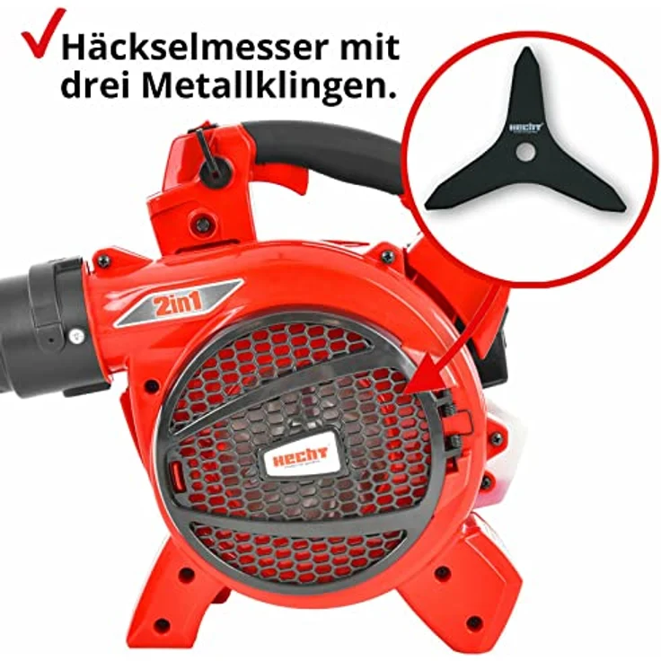 HECHT 9280 Benzin Laubsauger | 3-in-1 Laubbläser, Laubsauger, Laubhäcksler | 1,08 PS | 252 km/h | 50L Fangsack – Bild 6