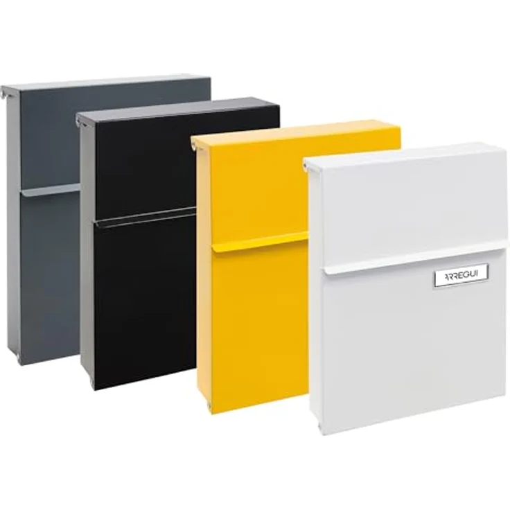 Arregui Line E6808 Individueller Briefkasten aus Stahl, Größe S (DIN A5), gelb – Bild 8