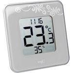 TFA-Dostmann TFA Style Digitales Thermo-Hygrometer, moderne Anzeige für Temperatur und Luftfeuchtigkeit, helles braungrau