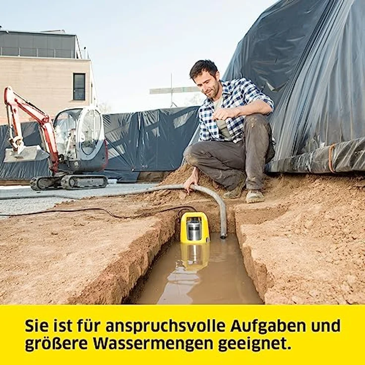 Kärcher SP 22.000 Dirt Level Sensor Schmutzwasser-Tauchpumpe, Fördermenge: 22.000 l/h, Eintauchtiefe: max. 7 m, Schmutzwasserpartikelgröße: max. 30 mm, Restwasserhöhe: 35 mm, Druck: 0,8 bar – Bild 3