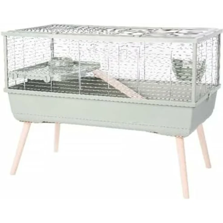 Zolux Klatka NEOLIFE 100, Gehege für Kleintiere, grün, leicht zu reinigen, geeignet für Meerschweinchen und Nager – Bild 1