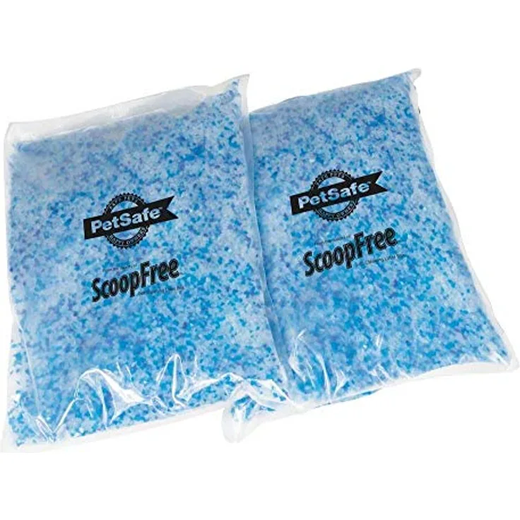 Petsafe Premium Silikat-Katzenstreu Doppelpack Scoopfree, Beseitigt Gerüche, Staub- und klumpenfrei, Hält bis zu 30 Tage, 2 kg (2er Pack)