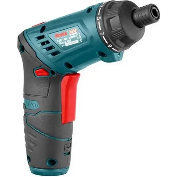 Ronix Akku-Klappschrauber 3,6 V, 5 Nm - 8530 mit 39 Bits, ergonomischem Design und LED-Beleuchtung