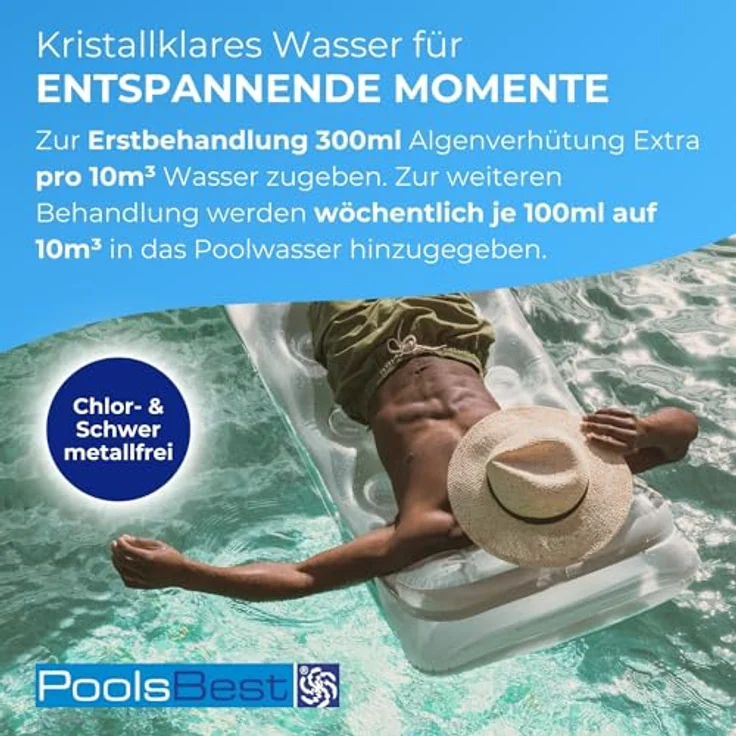 5 l - PoolsBest® Algenverhüter extra - hochkonzentriert & schaumfrei – Bild 4