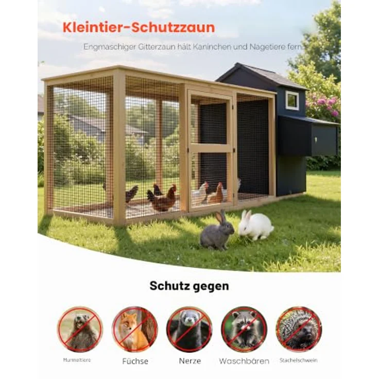 VEVOR Gartenzaun, 152 cm x 15,24 m, verzinkter Maschendraht-Zaun mit 1,27 x 1,27 cm Maschenbreite, geschweißt, vinylbeschichtet in Schwarz für Kaninchen und Geflügel – Bild 2
