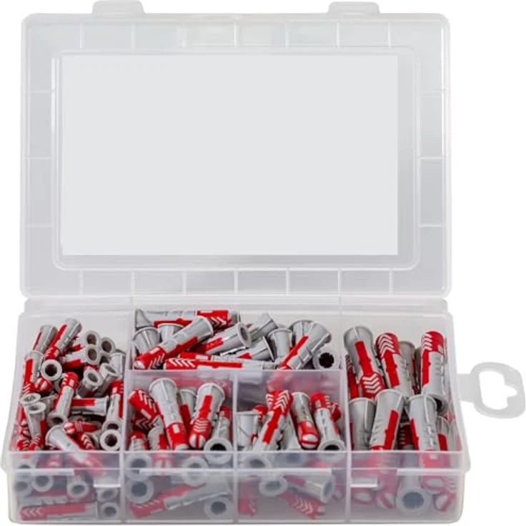 fischer Meister-Box Wohnraum, 132-teiliges Dübelset mit DuoPower, 6-10 mm Durchmesser, universeller Einsatz für Innen- und Außenbereich – Bild 4