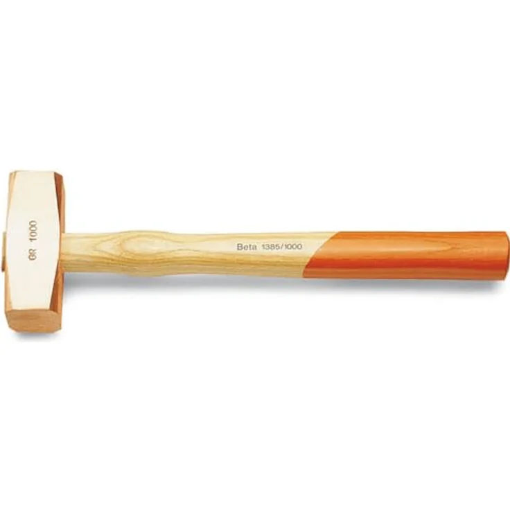 Beta 1385 400, Kupferkopfhämmer mit Holzstiel, nicht beschädigend, 27,9 cm Länge – Bild 1
