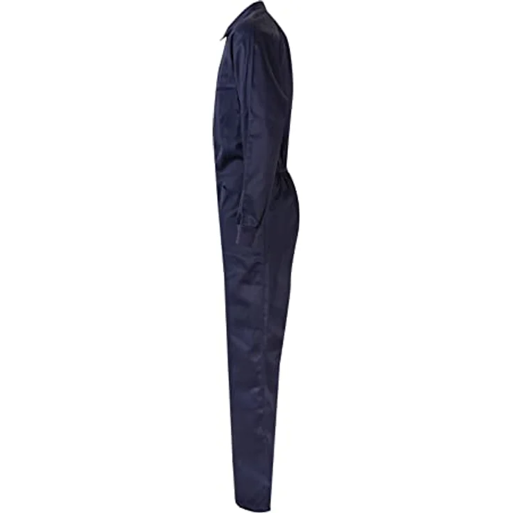 VELILLA 214, Italienischer Overall mit asymmetrischem Mittelverschluss, schwarz, Größe 56, fünf Taschen und elastischem Bund – Bild 3