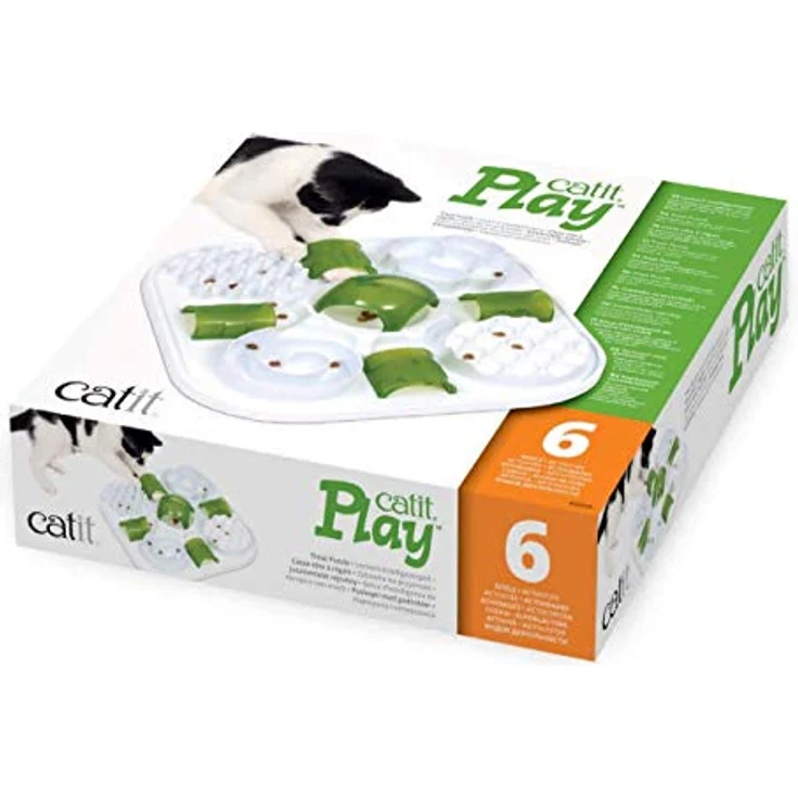 Catit Play Treat Puzzle, interaktives Spielzeug für Katzen mit 6 lustigen Aktivitäten, BPA-frei – Bild 2