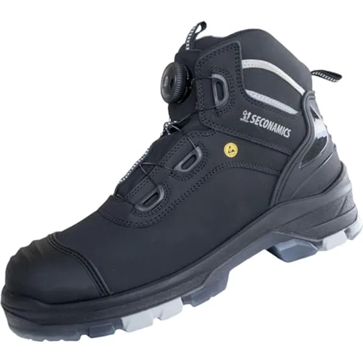 NITRAS SAFETY ULTIMATE STEP Mid Fit, halbhohe Sicherheitsstiefel mit wasserdichter SECONAMICS Membran und gepolstertem Schaft