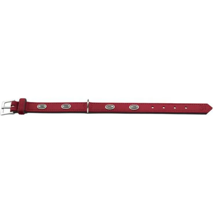 Hunter Hunde-Halsband Softie Stone rot-schwarz S-M