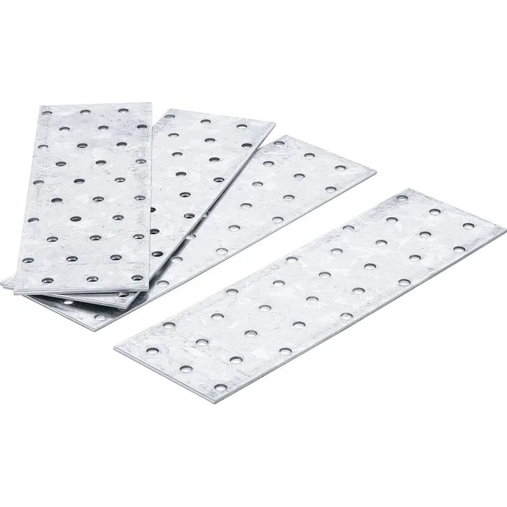 BGS Stahl-Lochplatte 200 x 60 mm 4 Stück