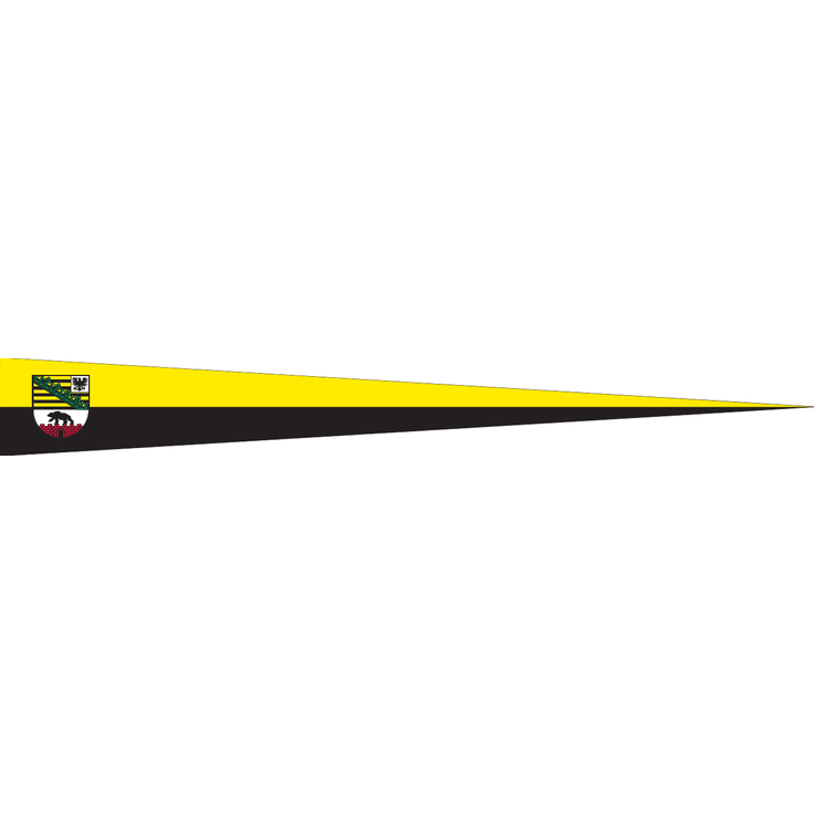 Wimpel Sachsen-Anhalt mit Wappen 120 g/m² ca. 30 x 150 cm