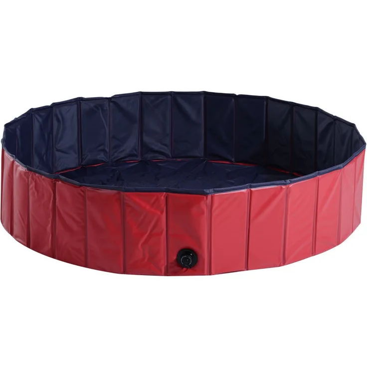 Procyon Hundematte, Hundepool, 2 Versch. Größen, PVC, Anti-Rutsch-Belag, rot/ blau