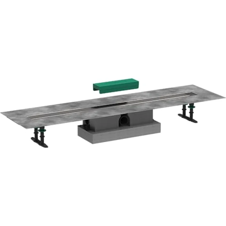 hansgrohe uBox universal Komplettset 1000mm, Installationsset + Grundkörper für RainDrain Rock und Match, Edelstahl 304, Dichtvlies, 42 l/min Entwässerung – Bild 1