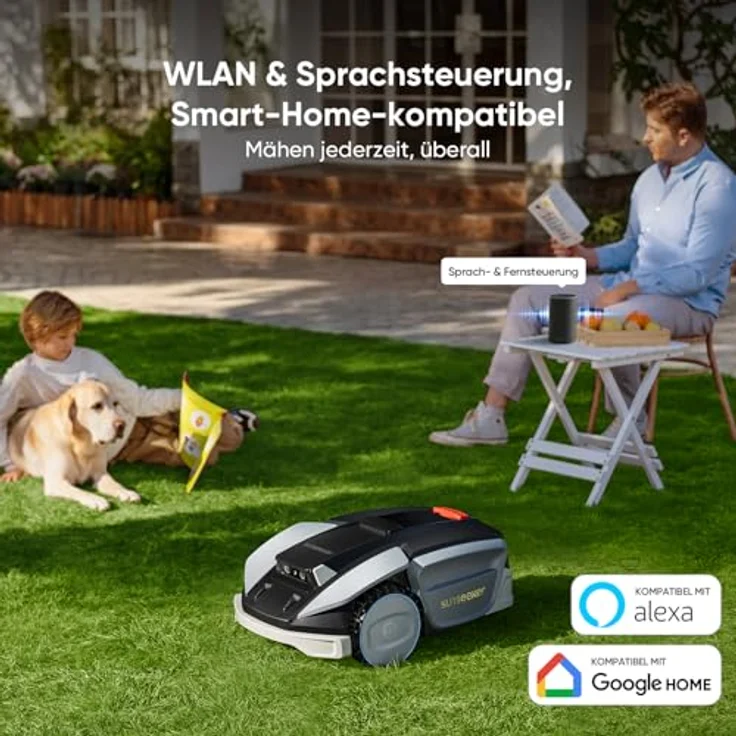 Sunseeker Mähroboter 'S5', kabelloser Rasenmäher mit Vision-AI-RTK, All-Wheel-Drive, bis zu 1600 m² Flächenleistung, wetterfestes IPX5-Design – Bild 8