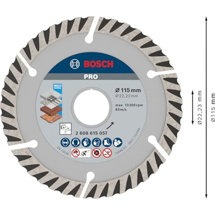 Bosch Professional Diamanttrennscheibe Standard für Universal (Beton und Mauerwerk, 115 x 22,23 mm, Zubehör Winkelschleifer) – Bild 4
