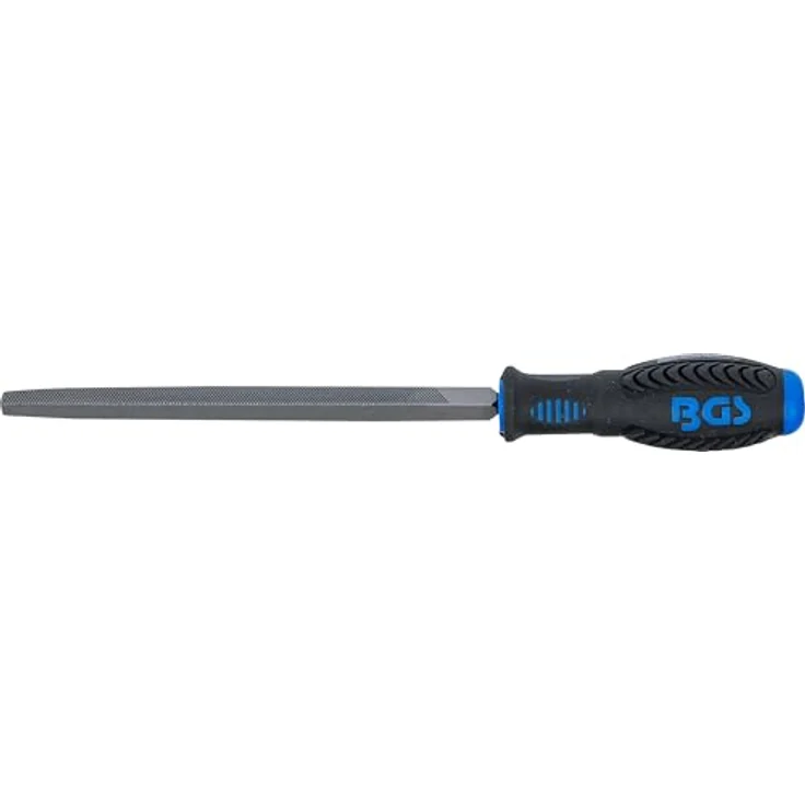 BGS TECHNIC Werkstattfeile dreikant Hieb 1, 150 mm, spitz zulaufend mit rutschsicherem 2-Komponenten-Griff – Bild 3