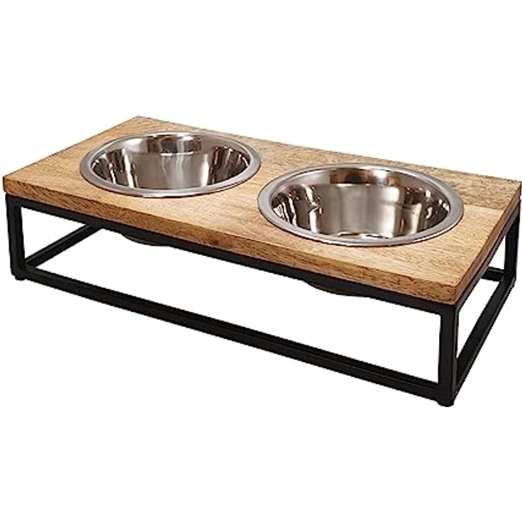 Nobby Napfständer Elegant Diner inkl. 2 Näpfen 48 x 24 X 14 cm; 2 x ca. 1800 ml – Bild 1