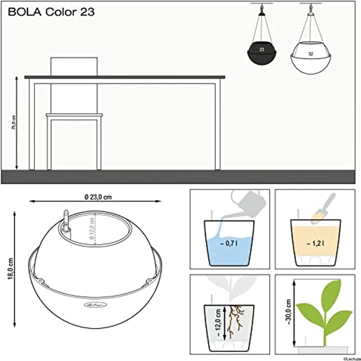 LECHUZA BOLA Color 23 schiefergrau 16764 – Bild 5