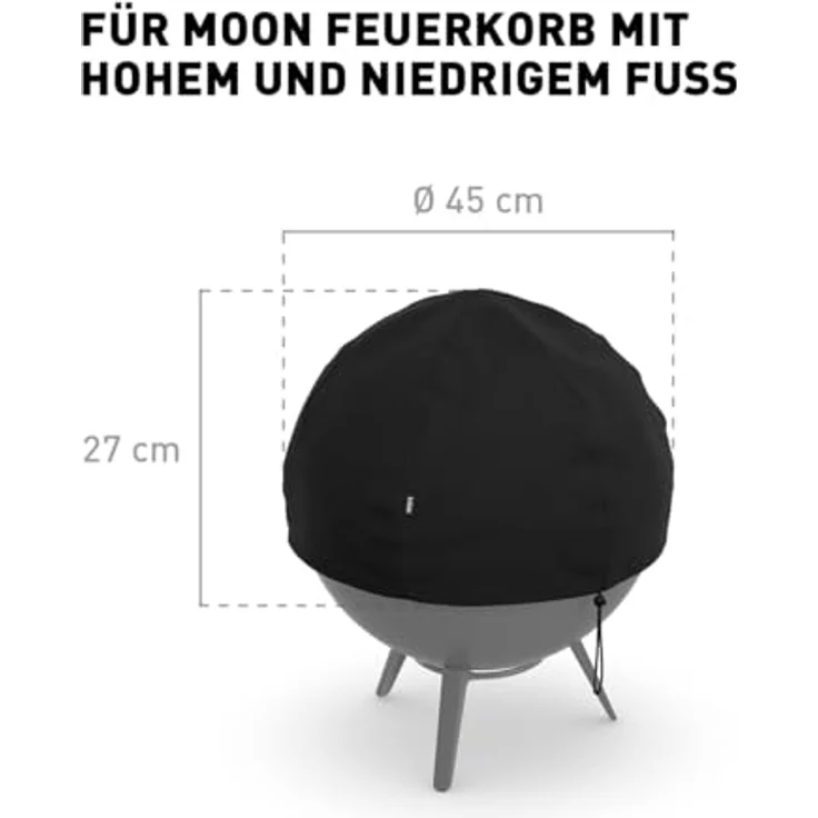 höfats MOON Abdeckhaube - passgenaue, wetterfeste, UV-beständige Schutzhülle, mit Kordelstopper - schwarz – Bild 2