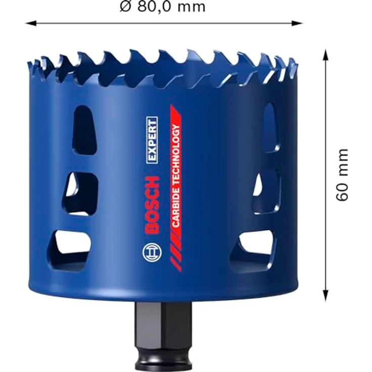Bosch EXPERT Multi Material Power Change Plus-Lochsäge, Ø 80 mm für Holz, Metall und Ziegelstein, überragende Lebensdauer, Professional Zubehör Bohrmaschine – Bild 3