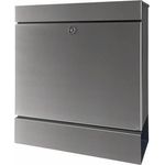 BURG-WÄCHTER Briefkasten Edelstahl mit Zeitungsbox, DIN C4 Einwurf-Format, Mit 2 Schlüssel, Seattle 3848 Ni, Silber
