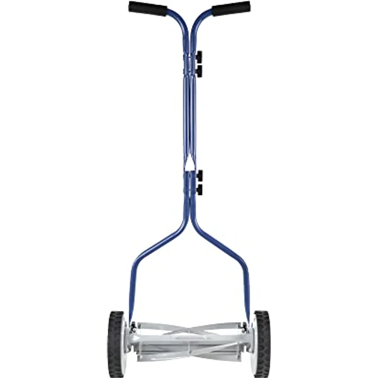 Amazon Basics Spindelmäher mit Grasfangkorb, 14-Zoll (35,6 cm), 4-Klingen, blau – Bild 4