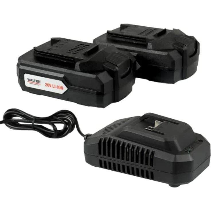 WALTER Akku-Kettensäge inkl. 2x 20V Li-Ion Akkus Ladegerät und Schwertschutz, 1 Stück, Automatische Kettenölung, Schwarz – Bild 5