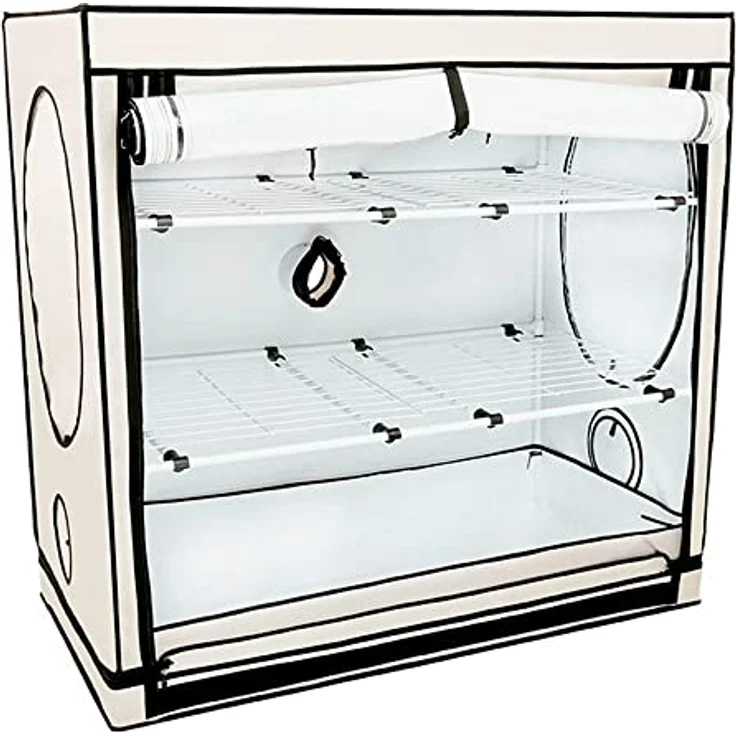 HOMEbox Foliengewächshaus Homebox Vista Medium, Anzuchtbox mit Sichtfenster, verstellbare Regale und 2,4 m² Nutzfläche, 125x65x120cm – Bild 1