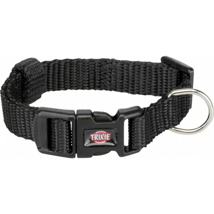 TRIXIE Hunde-Halsband Premium schwarz, strapazierfähiges Nylon, stufenlos verstellbar – Bild 1