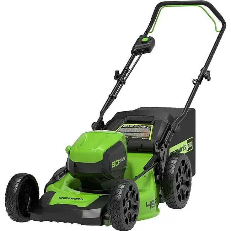 Greenworks GD60LM46SP, Akku-Rasenmäher mit 46 cm Schnittbreite, Selbstantrieb und 3-in-1-Funktion, ohne Akku