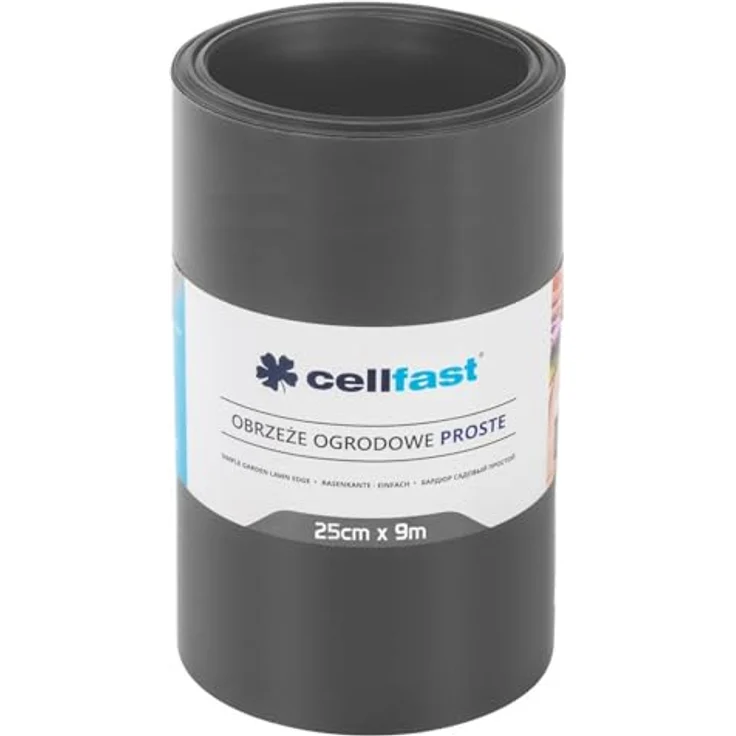 Cellfast Rasenkante, glatt, Kunststoff, UV-beständig, graphit, 25 cm x 9 m