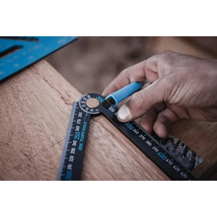 OX Tools Pro Tuff Zollstock Winkelsucher Bolzenabstand ABS 600 mm (schwarz) – Bild 3