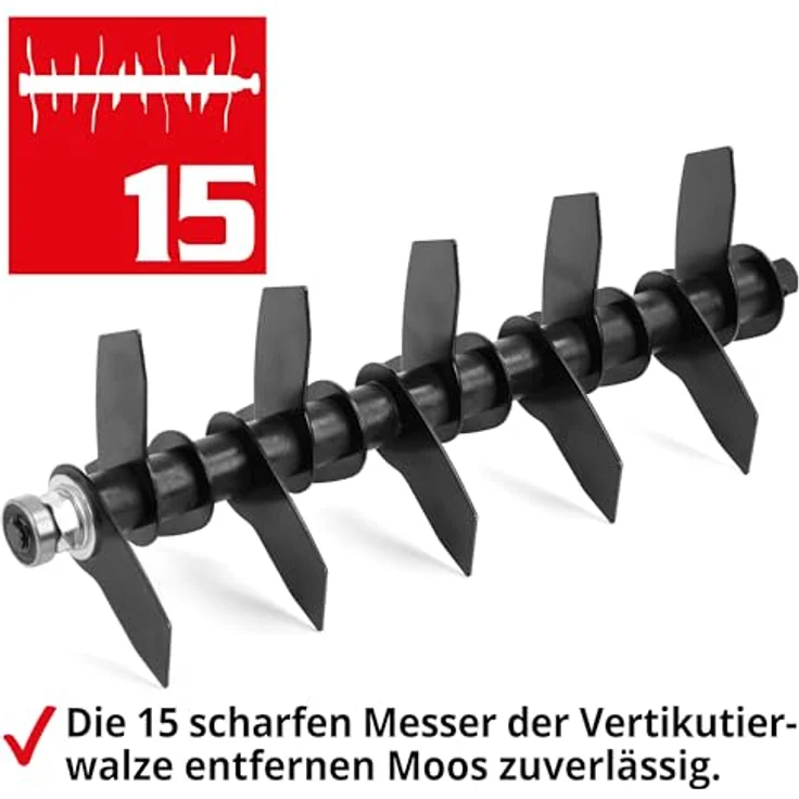 Hecht Benzin-Vertikutierer 5645, 2in1 Rasenlüfter mit 40 cm Arbeitsbreite, 5,8 PS, 15 Messer und 26 Federkrallen – Bild 9