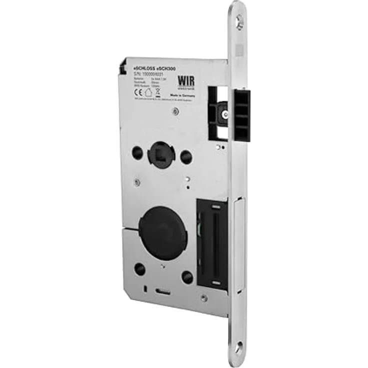 WIR elektronik, eSchloss eSCH300-L - elektronisches Zimmertürschloss mit Schrägfalle (DIN-links), RFID 125kHz, bis zu 98 Chips anmeldbar, Batteriebetrieb, Schließerkennung – Bild 2