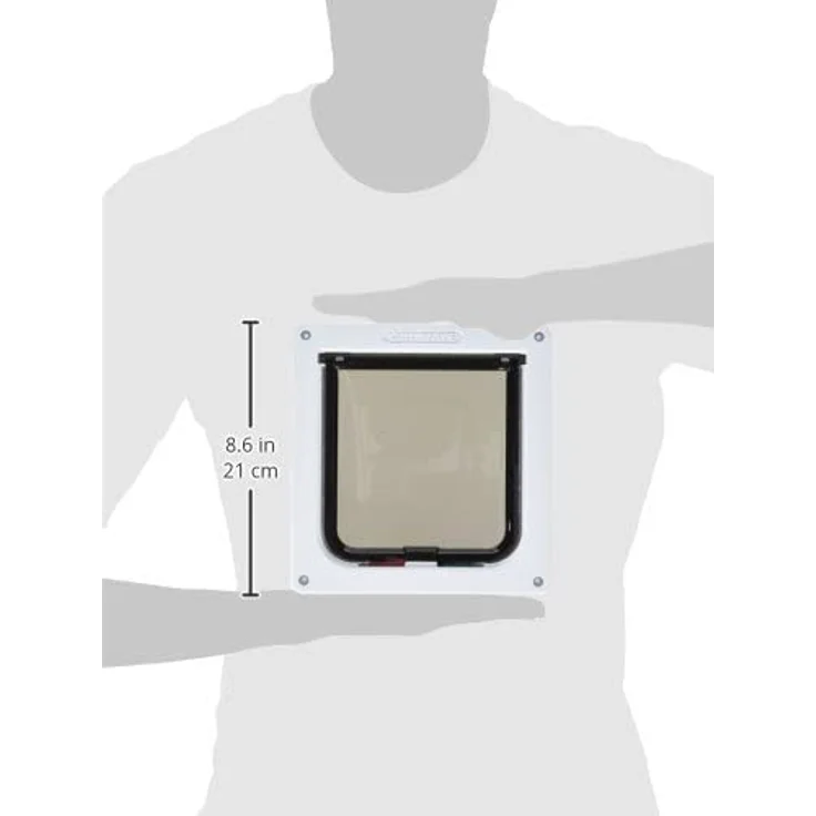 Cat Mate Katzenklappe 4-Wege-Verschluss mit Tunnel B: 19.2 cm H: 20 cm weiss - Preisvergleich – Bild 5