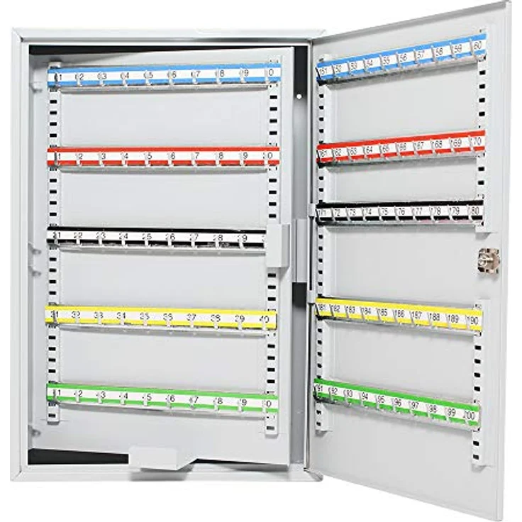 Rottner SchlüsselschrankS 200, Schlüsselkasten, Schlüsselschrank, Stahlblech, Zylinderschloss, 200 Schlüsselhaken – Bild 5