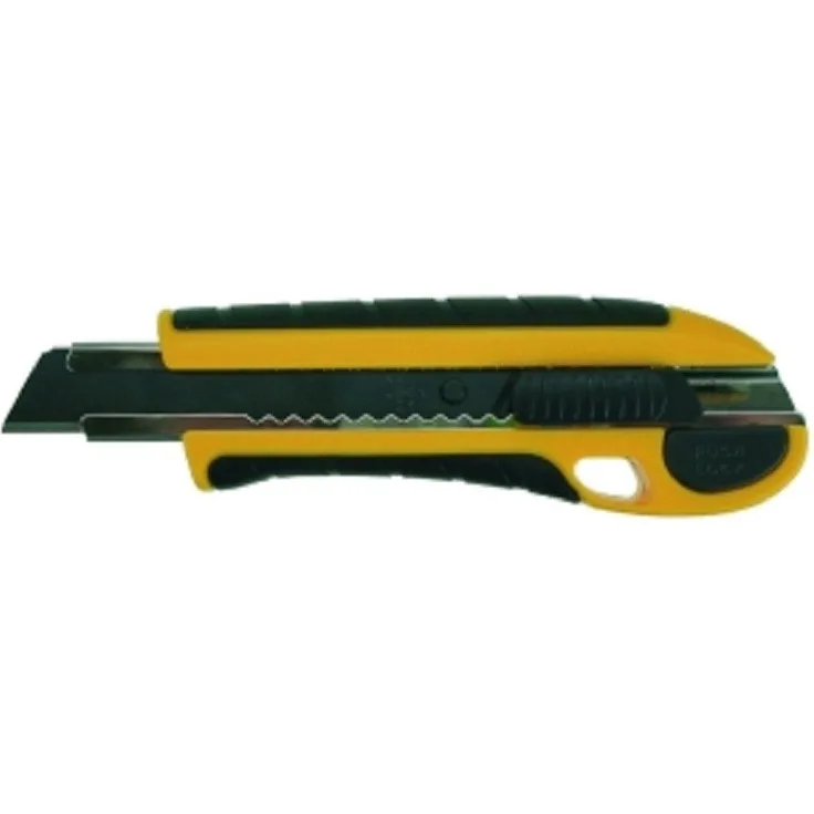HaWe Cuttermesser KDS L-22, 1,80 cm Klinge, Automatik-Stopp, rutschfestes 2-Komponenten-Gehäuse