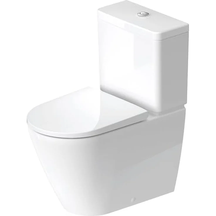 Duravit D-Neo Stand WC für Kombination, Tiefspüler, spülrandlos, 370x580 mm, 200209, Farbe: Weiß - 2002090000 – Bild 2