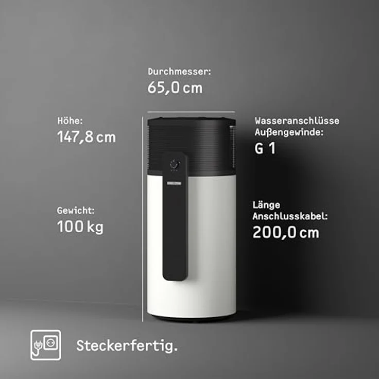 Stiebel Eltron WWK-I 200 PLUS, Warmwasser-Wärmepumpe mit 200 l Fassungsvermögen und WLAN-Steuerung – Bild 6