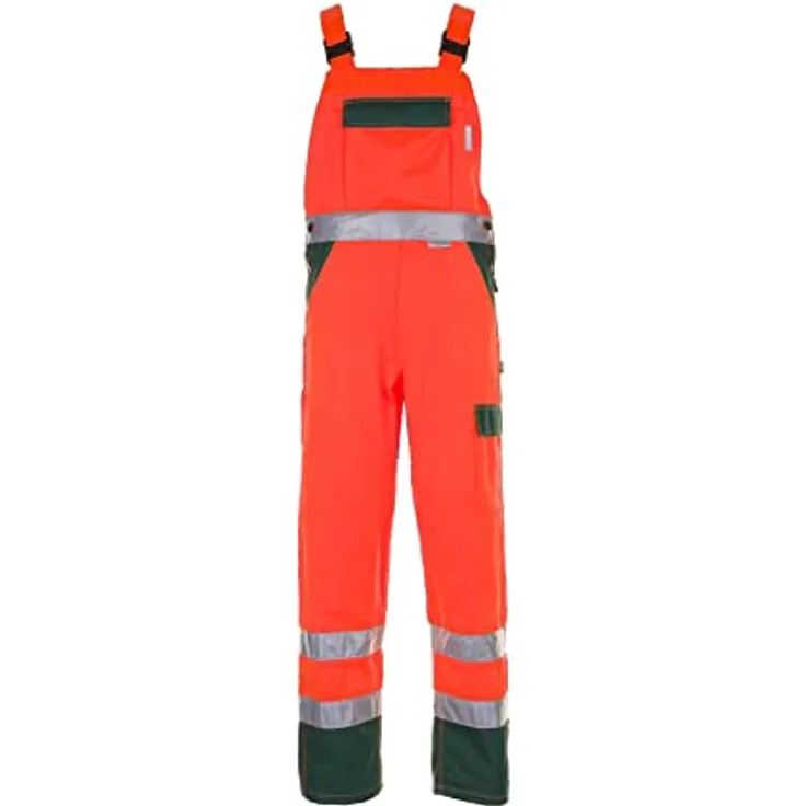 Warnschutz Latzhose orange/grün Größe 62