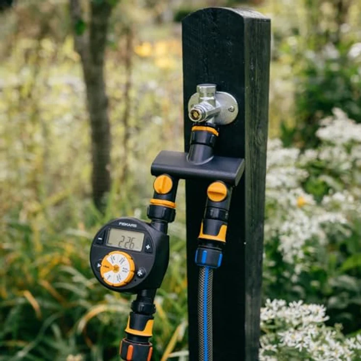Fiskars Comfort 2-Wege-Ventil, mit On/Off-Funktion für 2 Schläuche, für Wasserhahn Ø 21 mm (G 1/2"), Ø 26,5 mm (G 3/4") und Ø 33,3 mm (G 1") – Bild 4