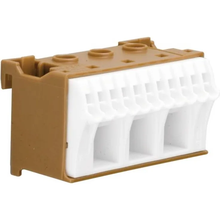 Hager KN14P Klemme flexibel, QuickConnect L 14, 1 Stück, braun