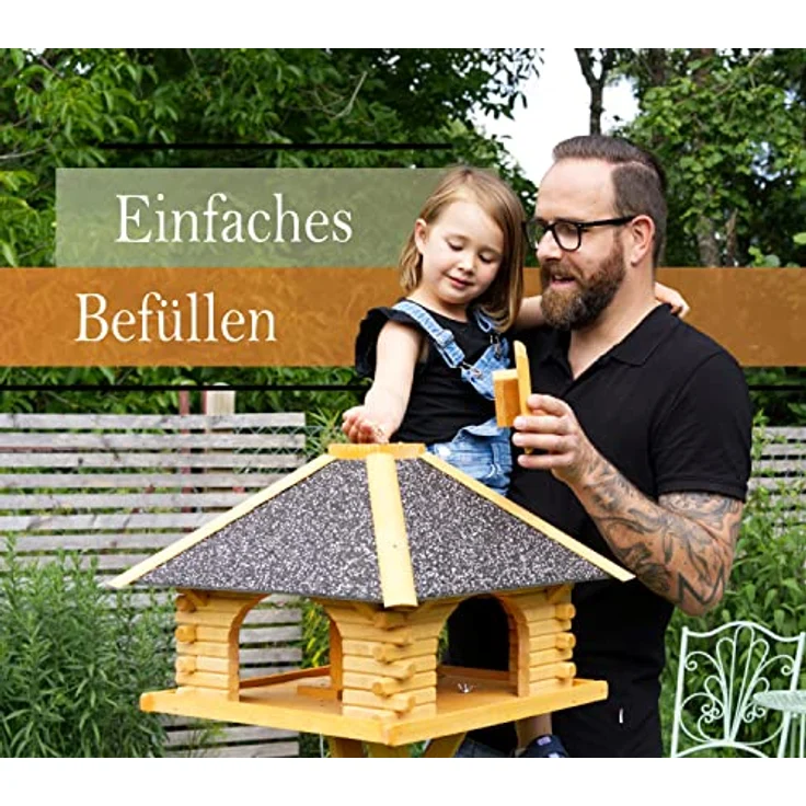 Massives Futterhaus mit Strukturputz V20 Stein, Vogelhaus, Vogelvilla, Vogelhäuschen, Vogelhäuser, Vogelfutterhaus – Bild 2